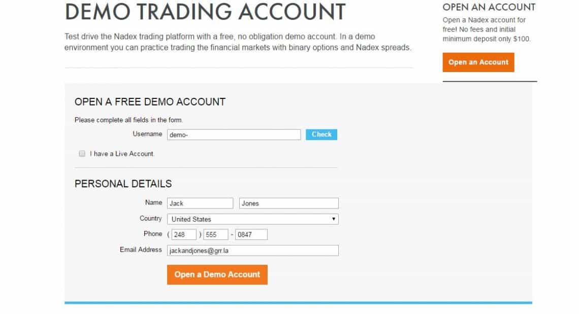 Trading practice account